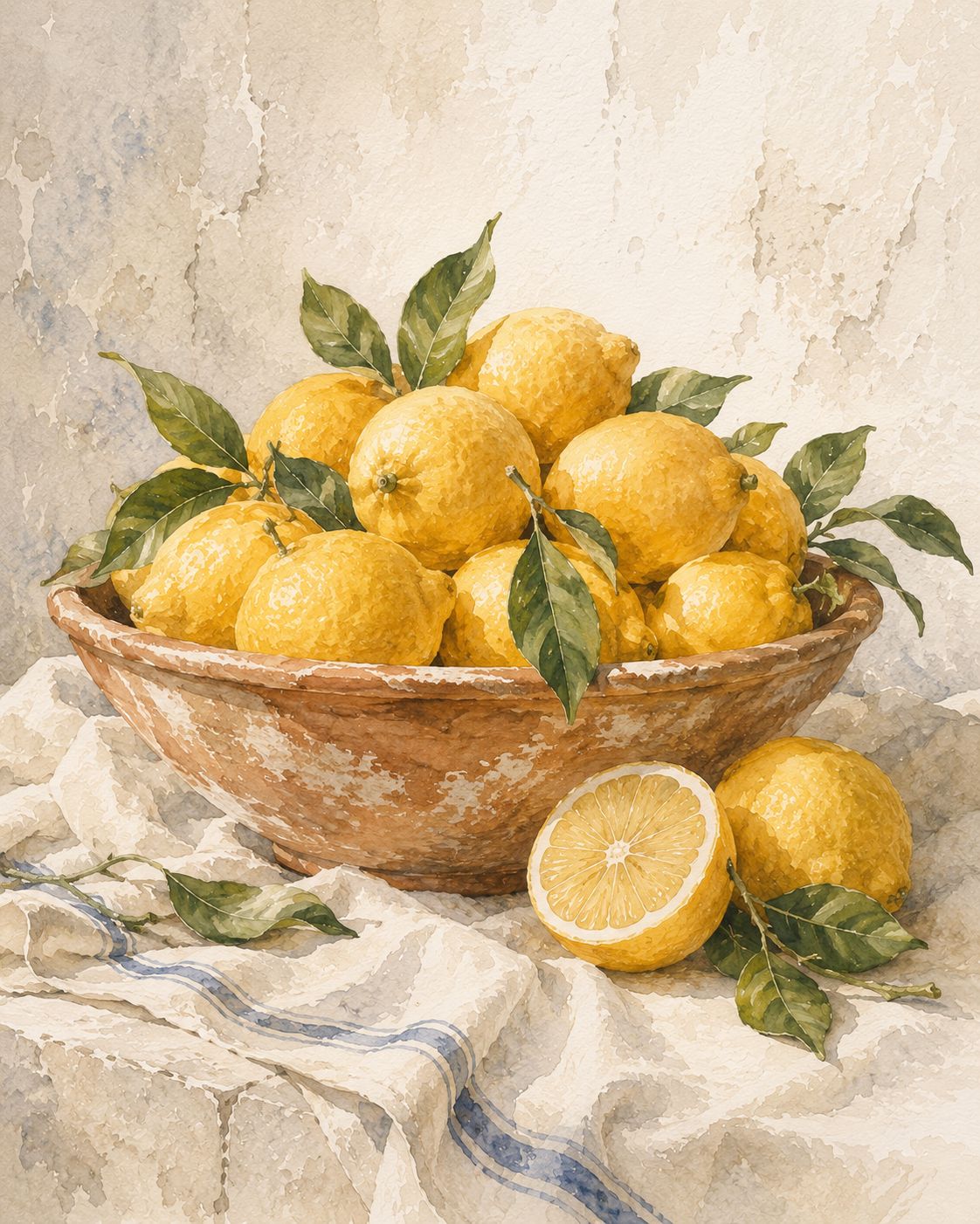 Lemon Terracotta Print